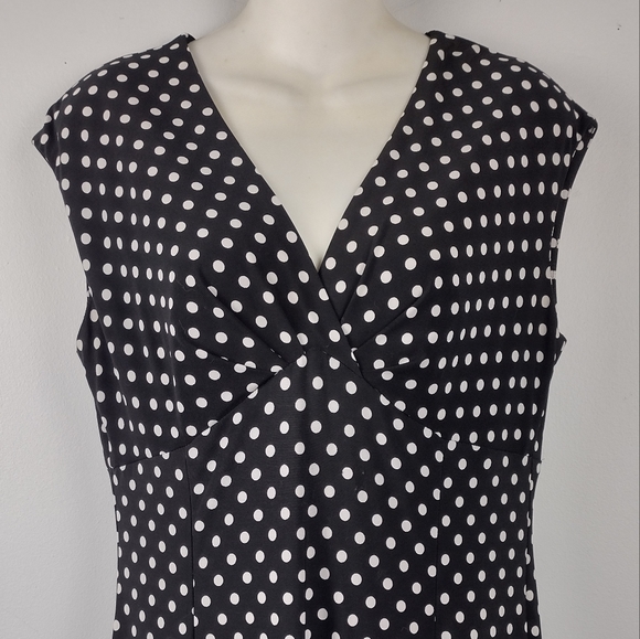 Chaps Polka Dot Dress - Picture 2 of 8
